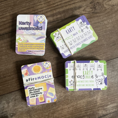 Zestaw 4 talii kart do pracy z dziećmi